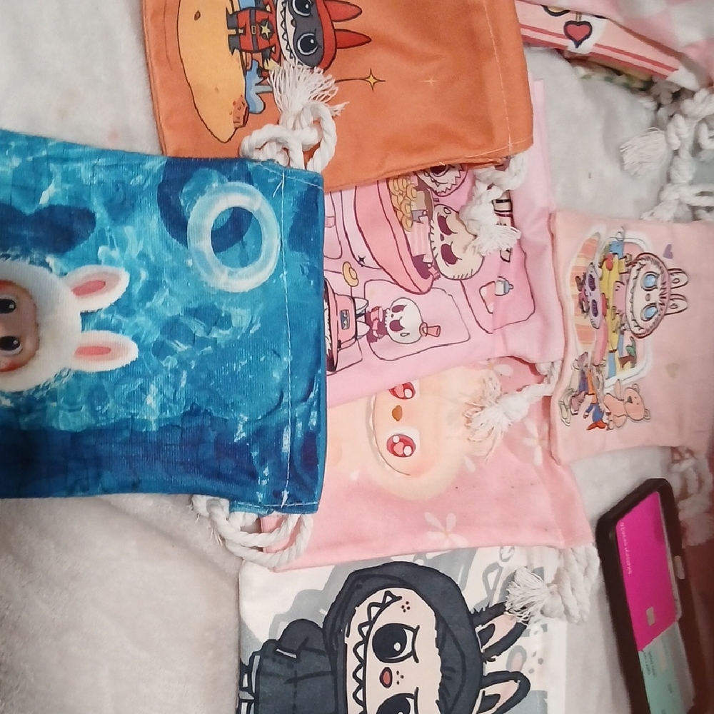 Cute Cartoon Drawstring Pouches - Mixed Colors